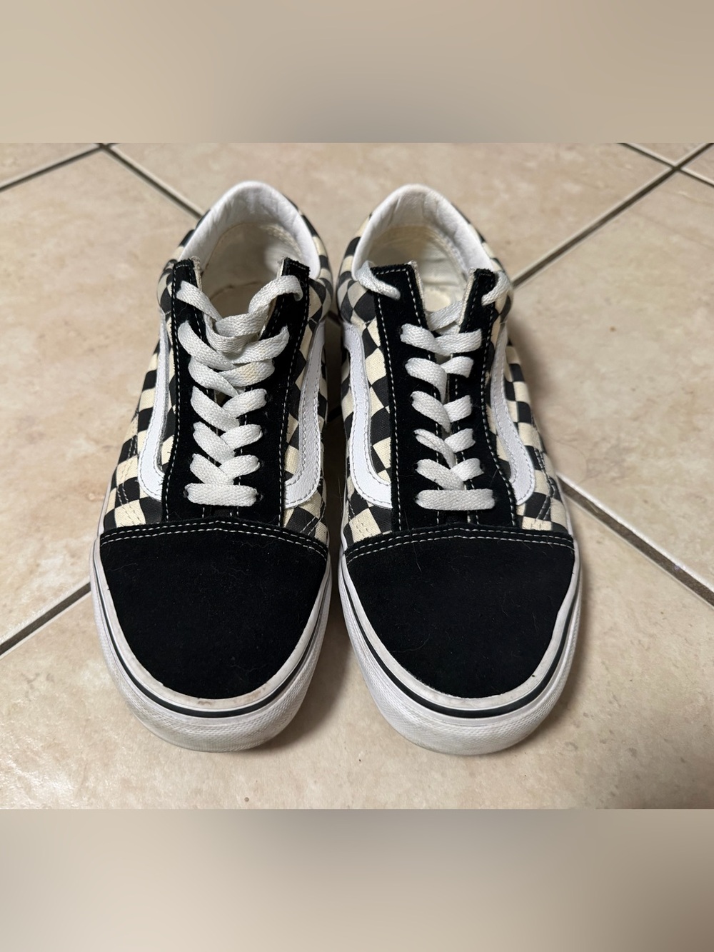 Checker board old skool vans